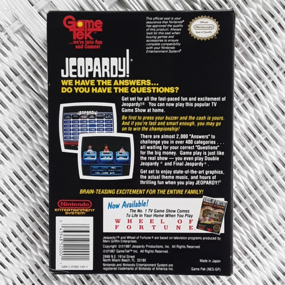 NIB Jeopardy forNintendo Entertaiment System - Picture 2 of 8